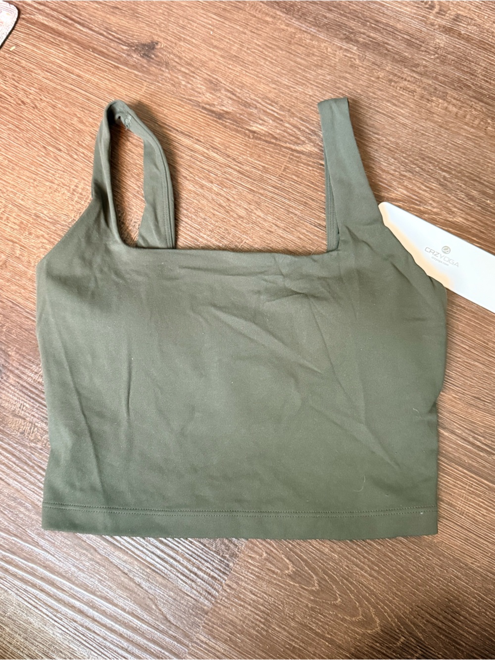 CRZ YOGA Olive Square Neck Camisole Sz XXS NWT #0105